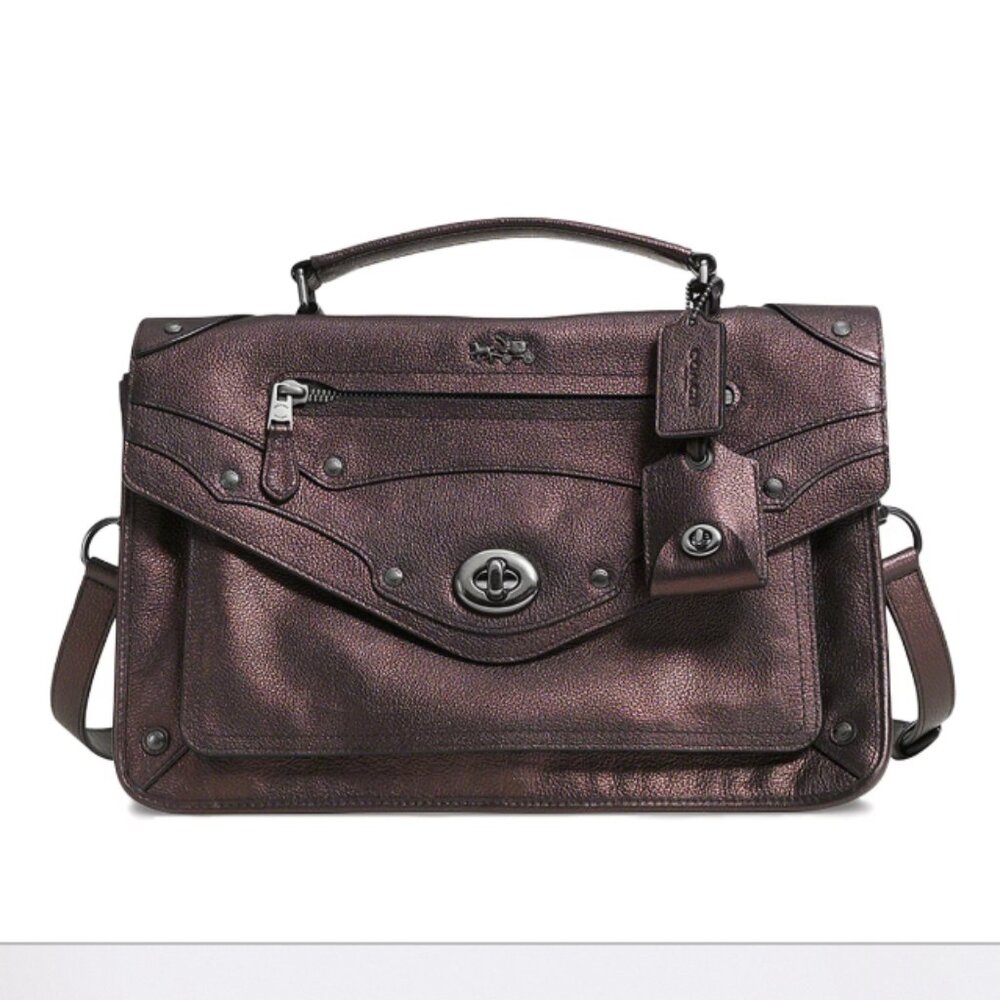 RARE Rhyder Messenger in Metallic Leather